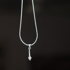 Hanumanji's Power Gada Silver Pendant