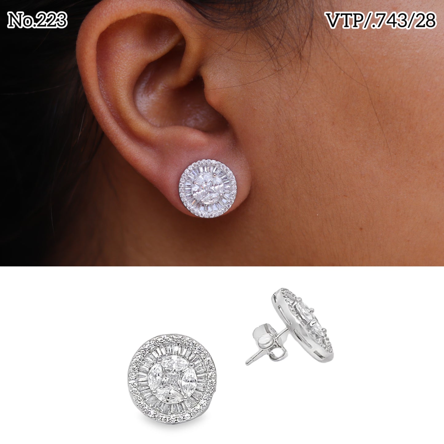 Silver Earrings for Women by V One Jewellery