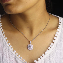 Crescent Pure Silver Pendant Set