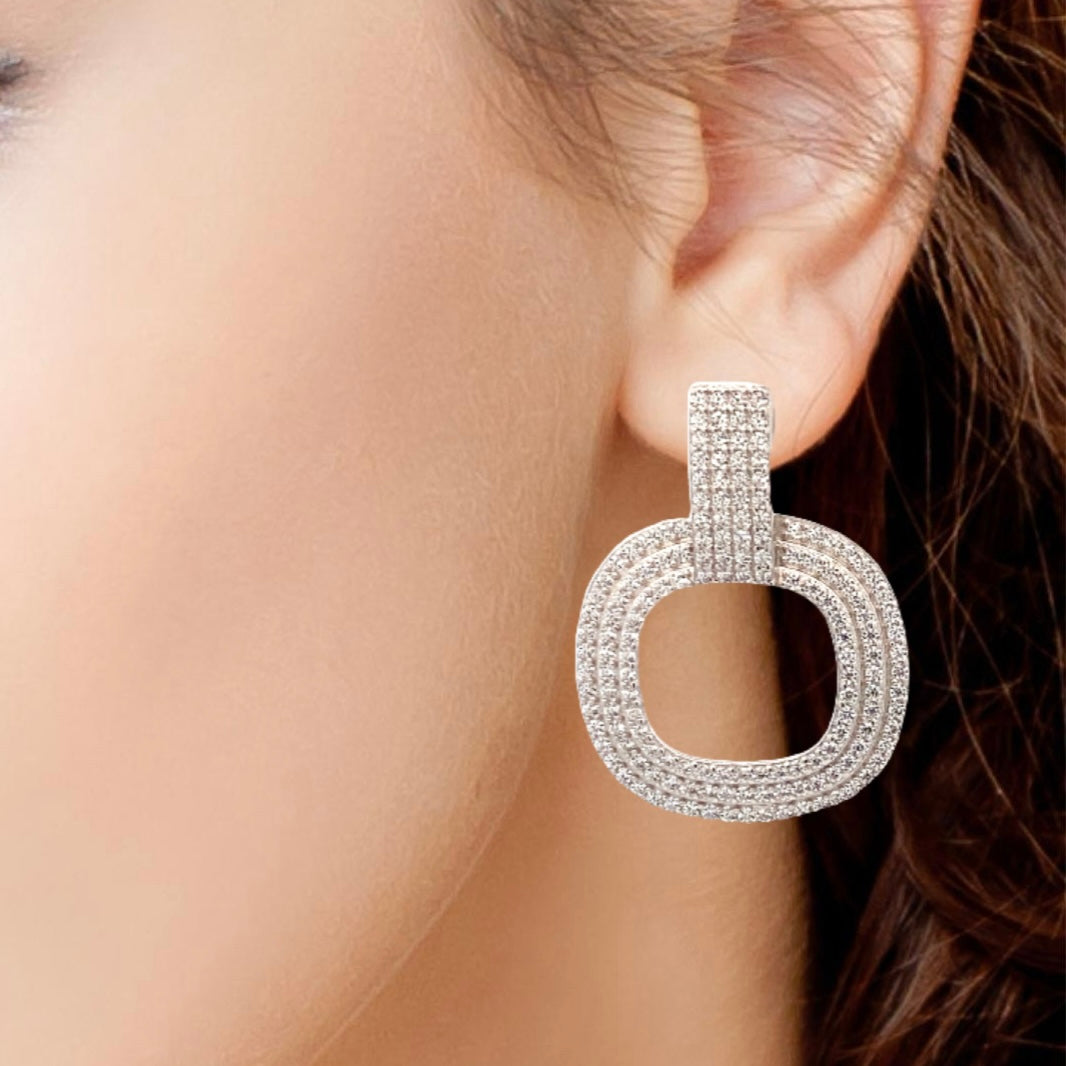 Silver Earrings for Women by V One Jewellery