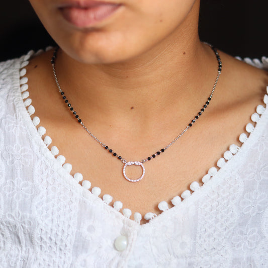 Pristine Light Silver Mangalsutra for Women