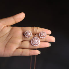 Flora Rose Gold Pendant Set