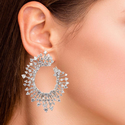 Silver Earrings for Women by V One Jewellery