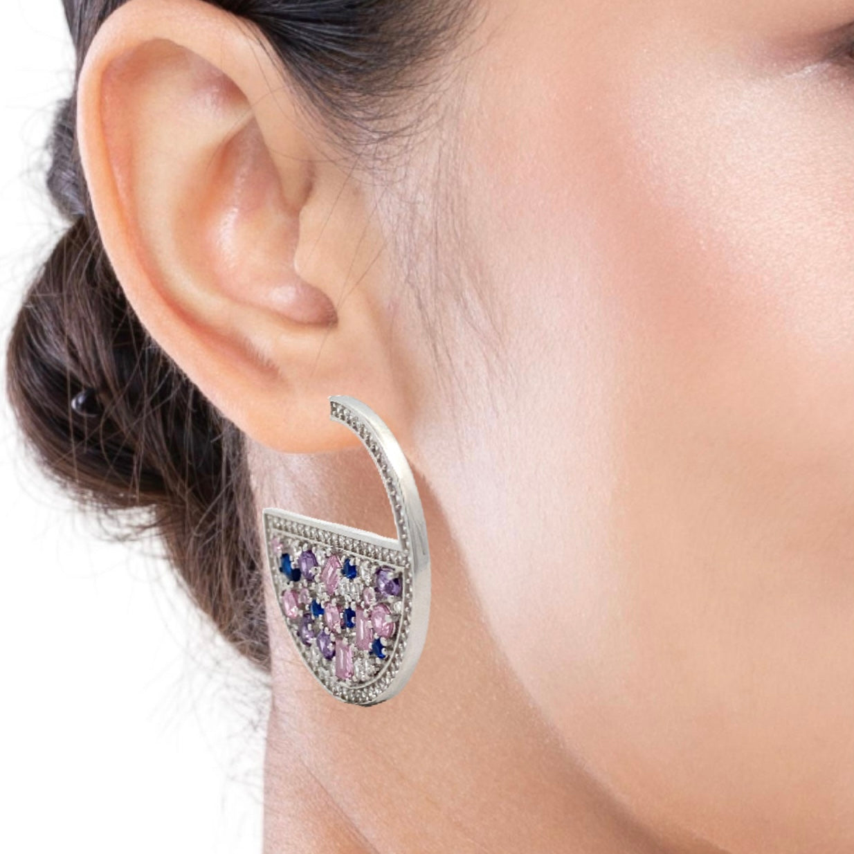 Silver Earrings for Women by V One Jewellery