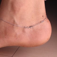 Chic Silver Payal with Beads for Women