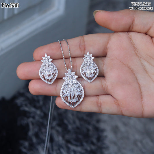 Silver Pendant Set - V One Jewellery