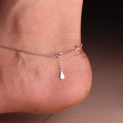 Classic Silver Stone Payal for Women