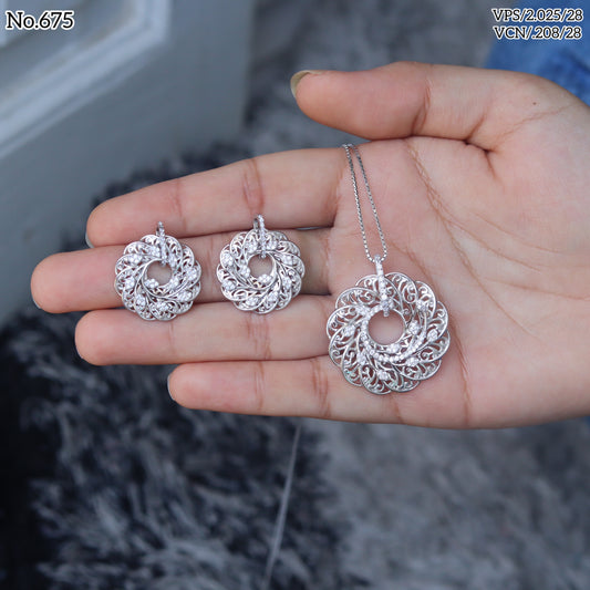 Silver Pendant Set - V One Jewellery