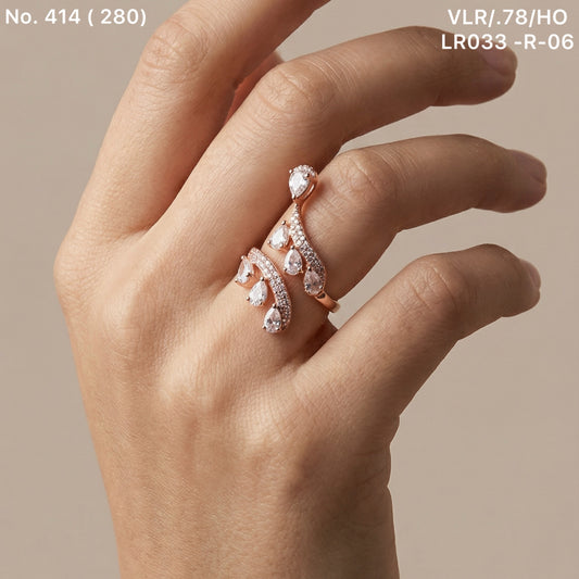 Silver diva ring for women