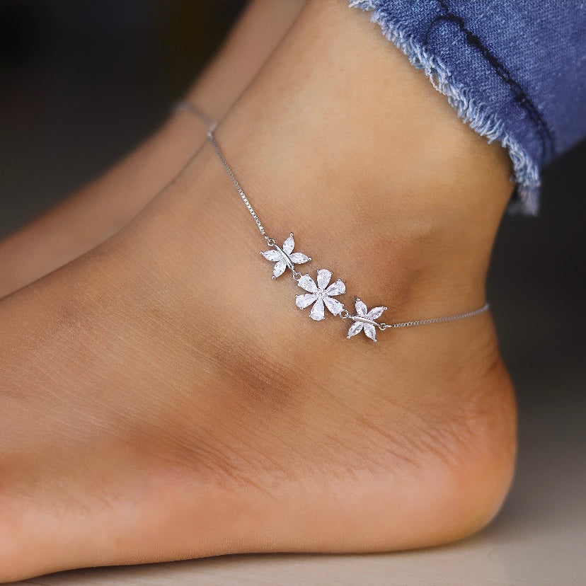 Blooming Beauty Silver Payal