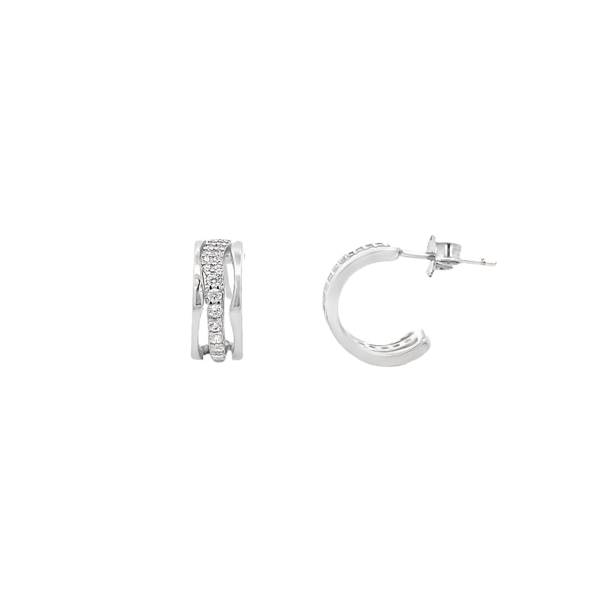 Silver Earrings for Women by V One Jewellery