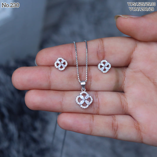 Silver Pendant Set - V One Jewellery