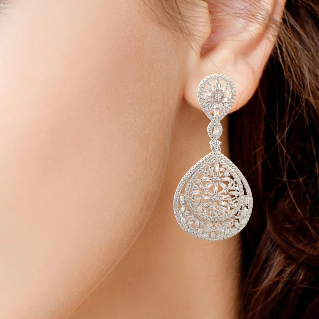 Silver Earrings for Women by V One Jewellery