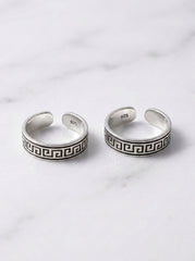 Meadowshine silver toerings for women