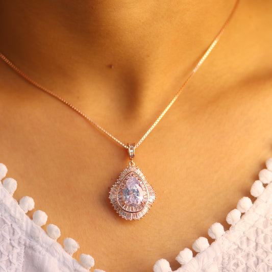 Rosalyn Women's Rose Gold Pendant Set