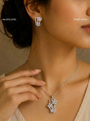 Orlina silver pendant set for women