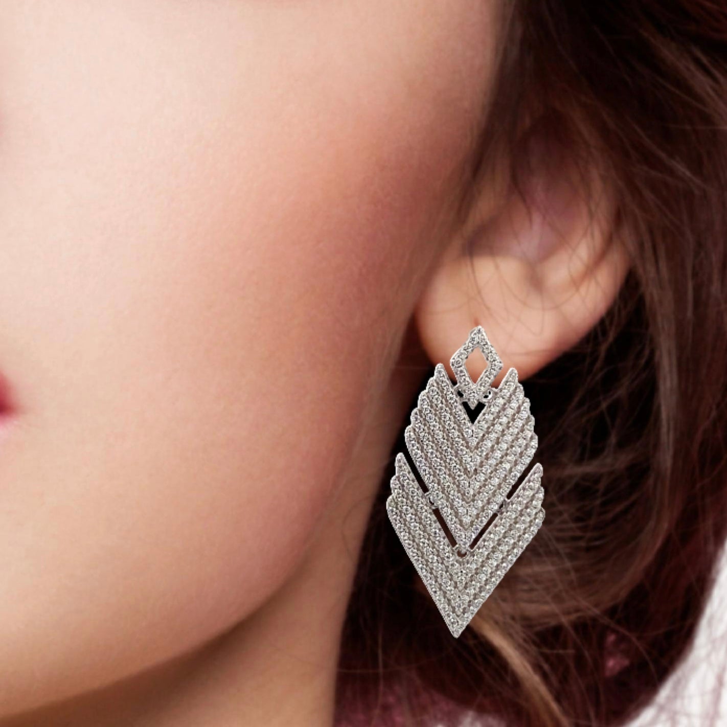 Silver Earrings for Women by V One Jewellery