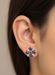 Vintage aura silver stud