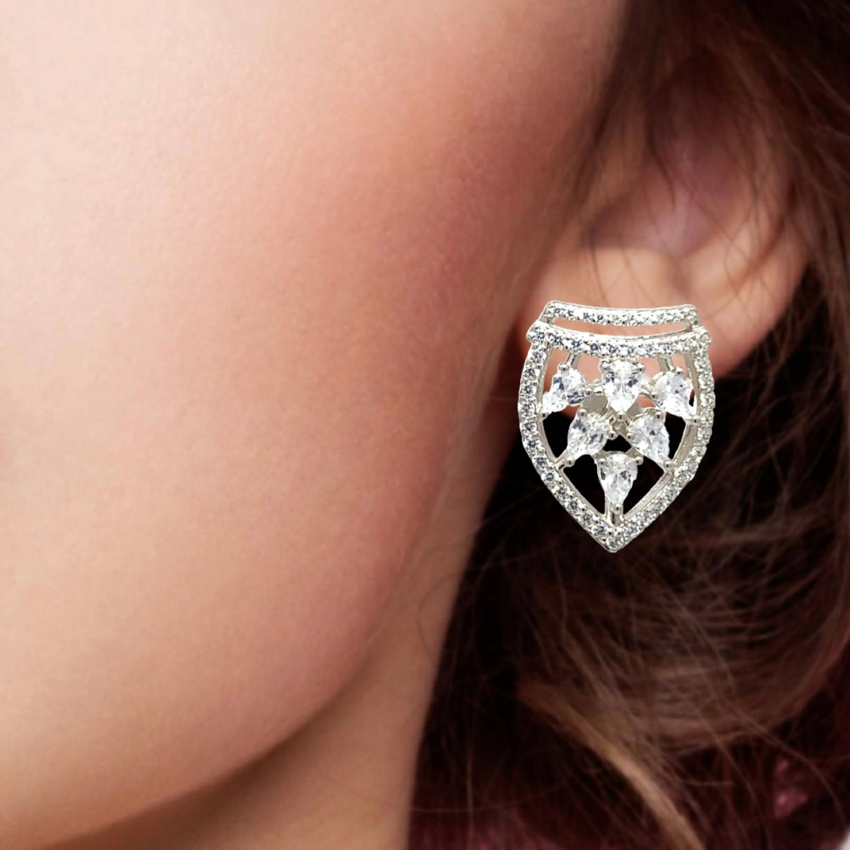 Silver Earrings for Women by V One Jewellery