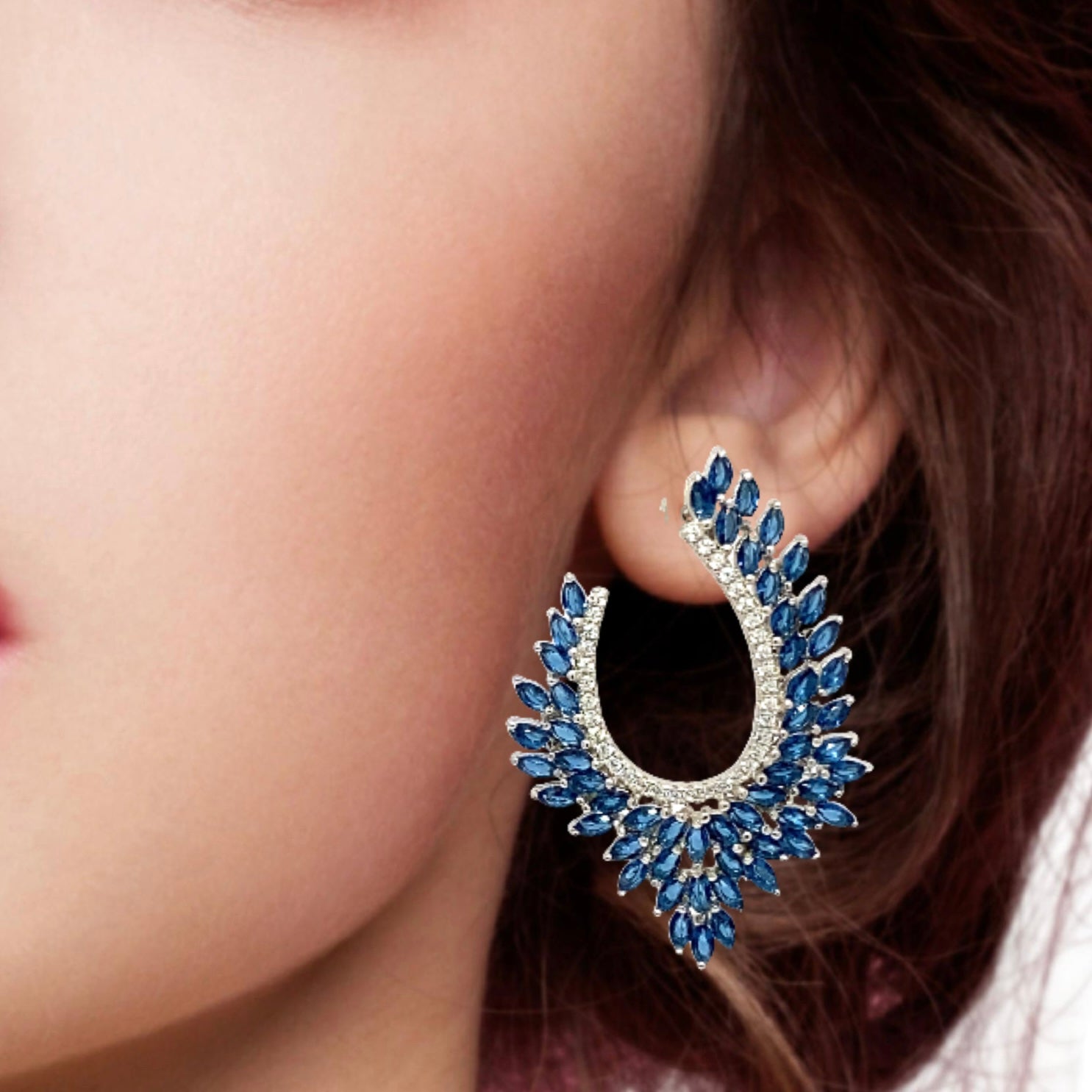 Silver Earrings for Women by V One Jewellery