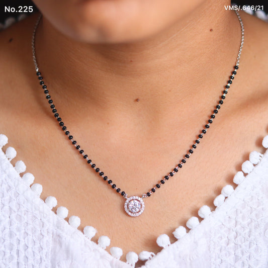 Moonlit Silver Mangalsutra for Women