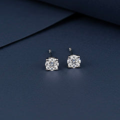 Tiny spark silver stud