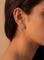 Celestique bloom silver pendant set for women