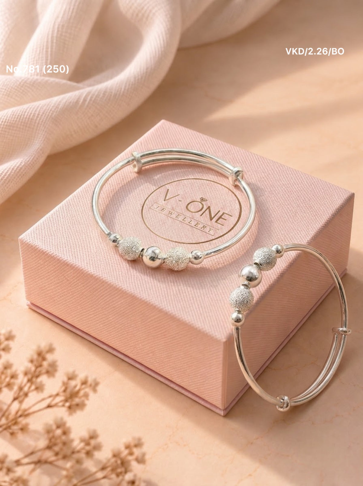 Silver bubbles kids Kada