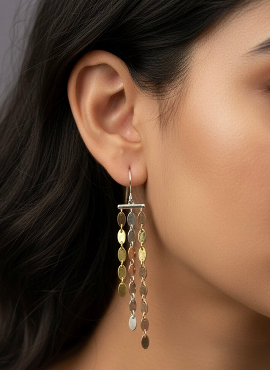 Devika jingles silver earrings