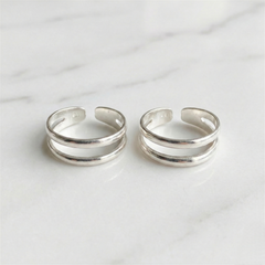 Cascade silver toerings for women