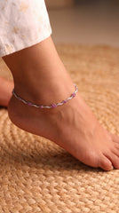 Silver Pink Blossom Silver Payal
