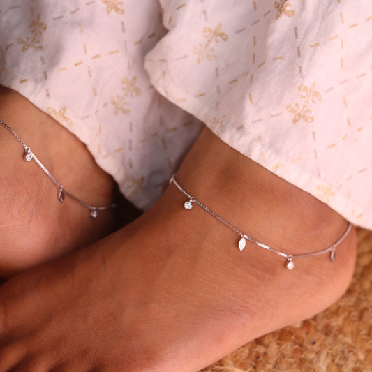 Silver TwinkLeaf payal