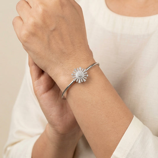 Shynaa silver kada for women