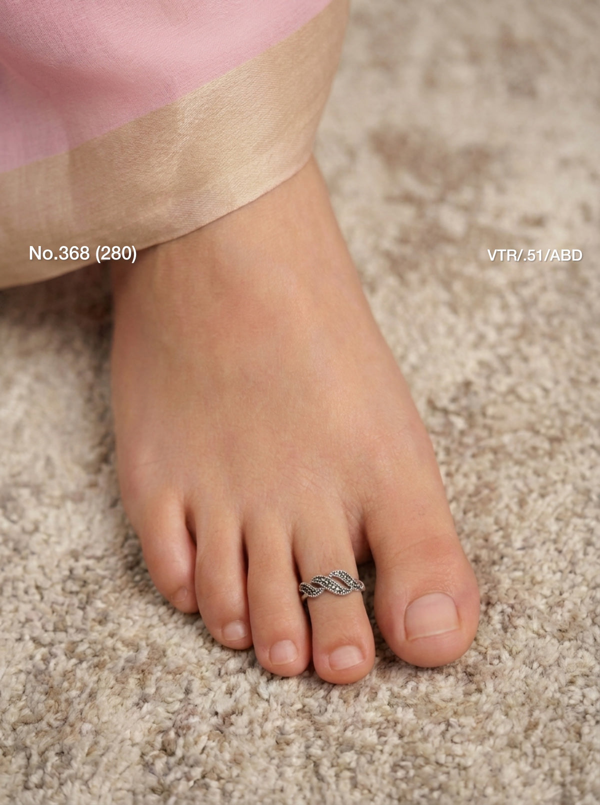 Twinkle twist silver toerings for women
