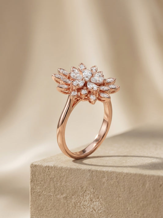 Sunshine silver ring for women