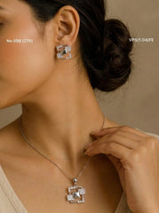 Vanya silver pendant set for women