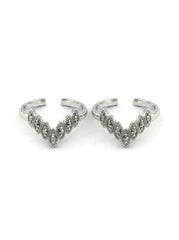 Grace knot silver toerings for women