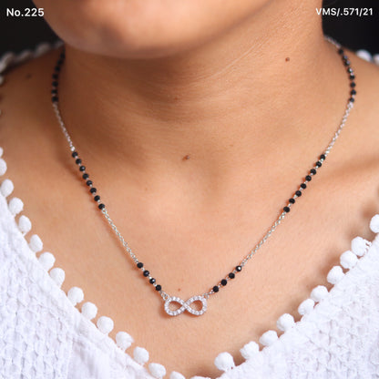 Infinity Glow Pure Silver Mangalsutra for Women