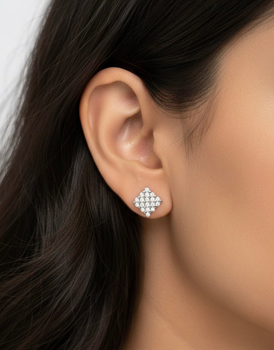 Vini glow silver stud