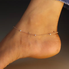 Rose Gold Gleam Stone Payal