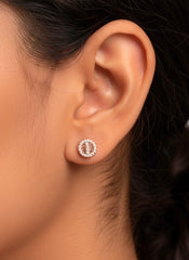 Celeste Drop silver Stud