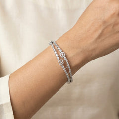 Vionaa silver kada for women