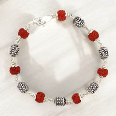 Silver Divine Dhara Rudraksha Bracelet