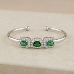 Diamond breeze silver kada for women