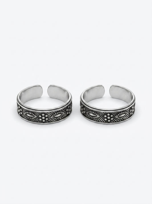 Moonshadow silver toerings for women