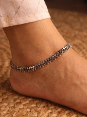Noor-e-Zewar Silver anklet for women