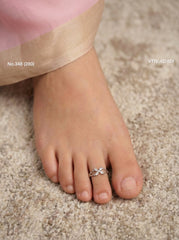 Star harmony silver toerings for women