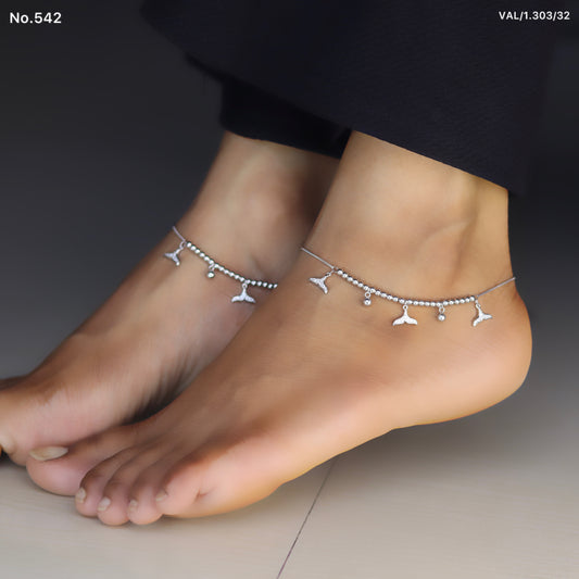 Serene Waves Silver Payal