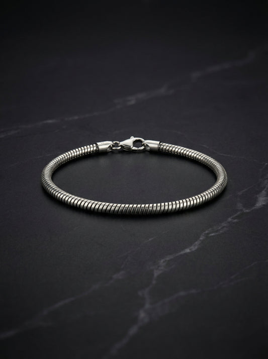 Silver vanguard bracelet for men