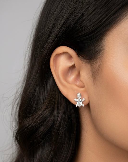 Harmony Tortoise Silver Stud